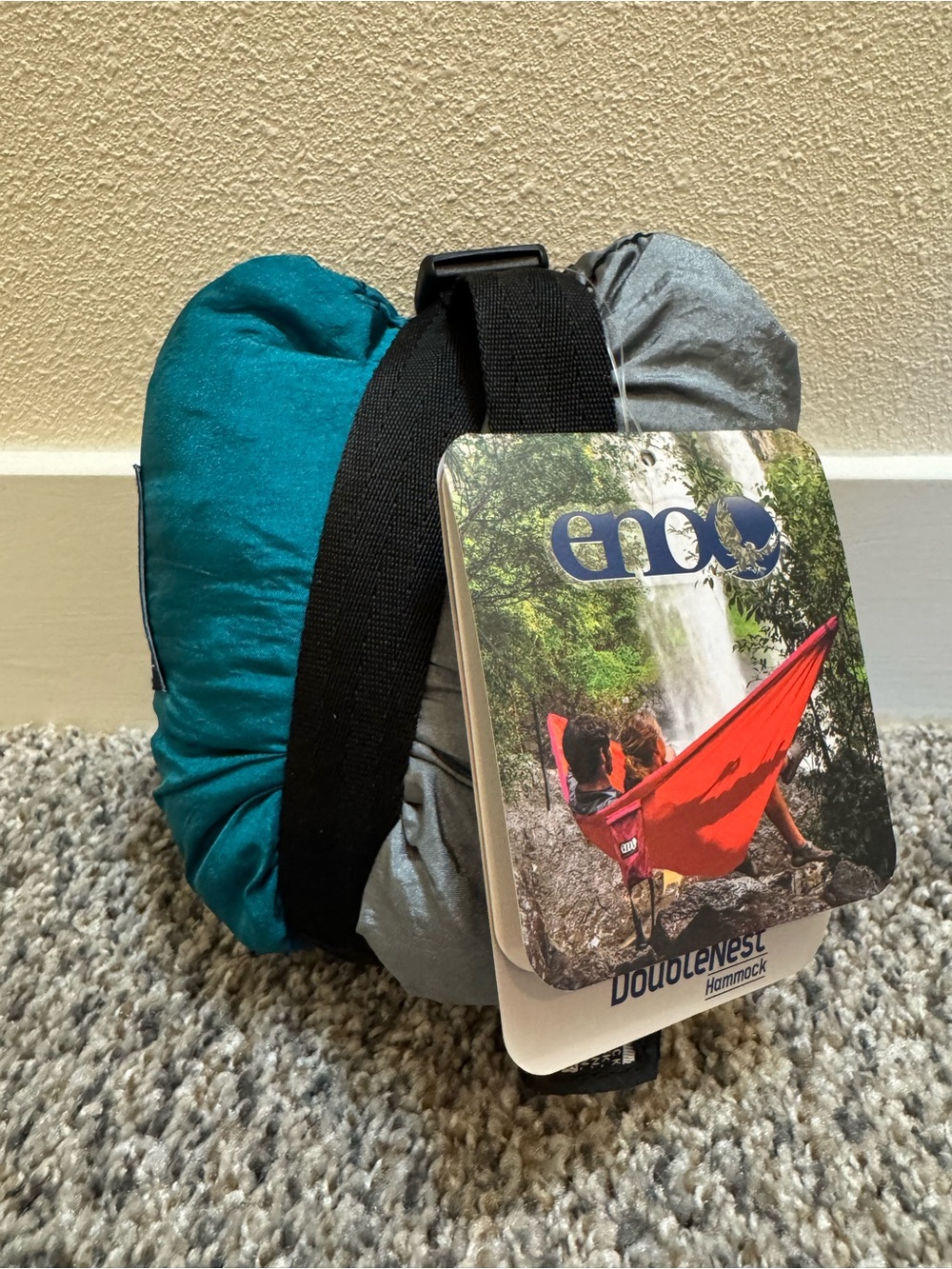 ENO DoubleNest Hammock - Teal and Gray